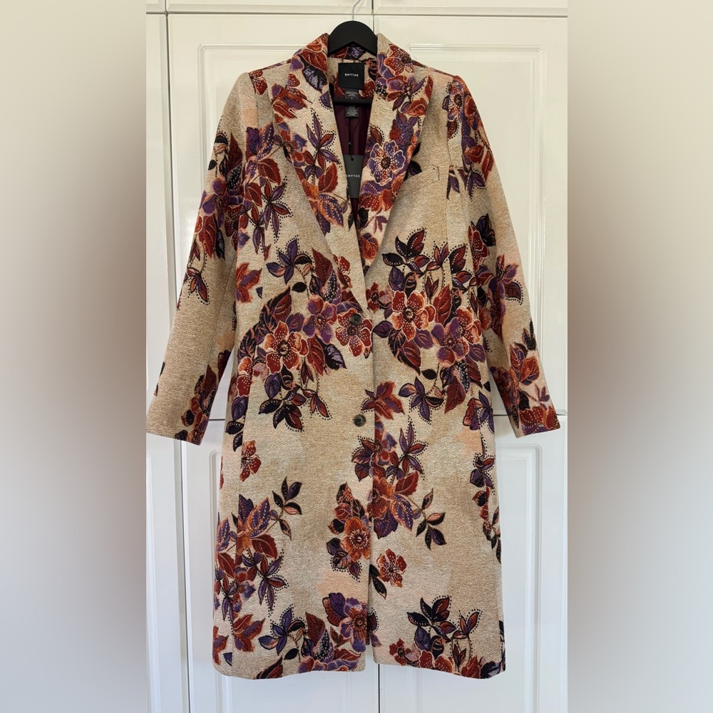 SMYTHE Peaked Lapel Floral Tapestry Coat BNWT - 6 - Picture 8 of 13